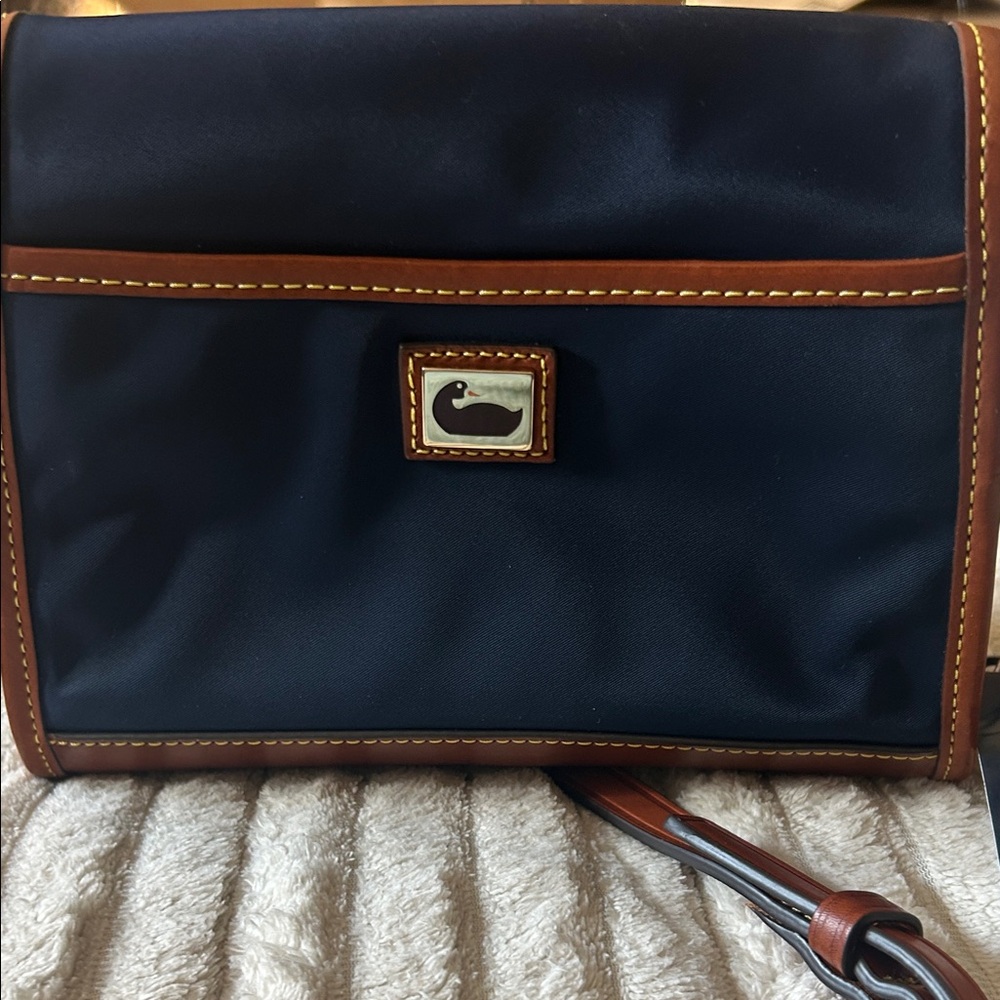 Elegant Brown and Navy Womans Bag